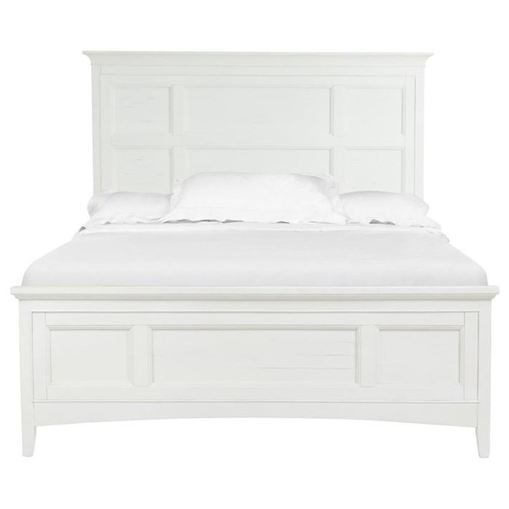 Magnussen Home Heron Cove Bedroom Modern Farmhouse King Panel Bed with